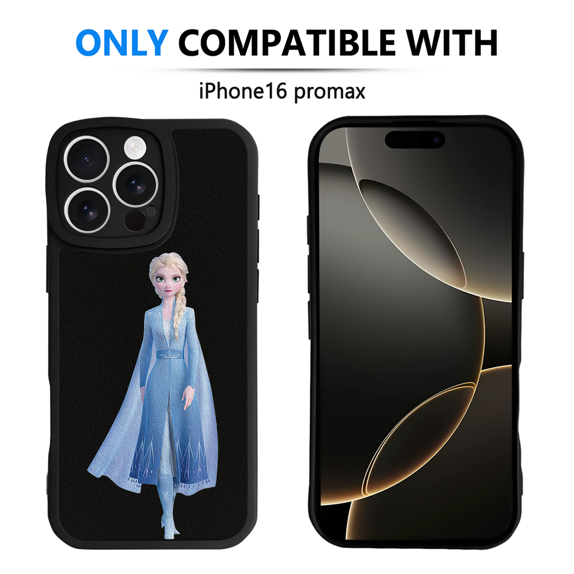 （画像用） アナと雪の女王 アンナ エルサ Frozen Anna Elsa 【iPhone 16シリーズ対応】シリコンスマホケース（レザー調） 材質：シリコン